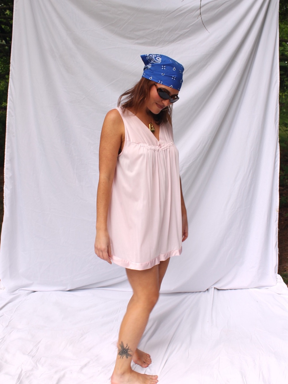 Vanity Fair Soft Pink Mini Chemise Nightdress